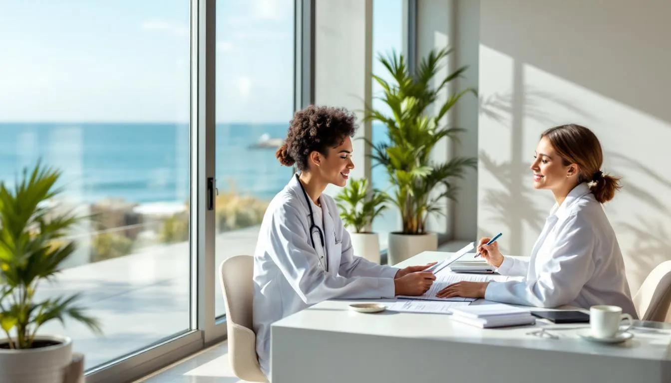A professional conducting medically supervised detox in a tranquil setting.