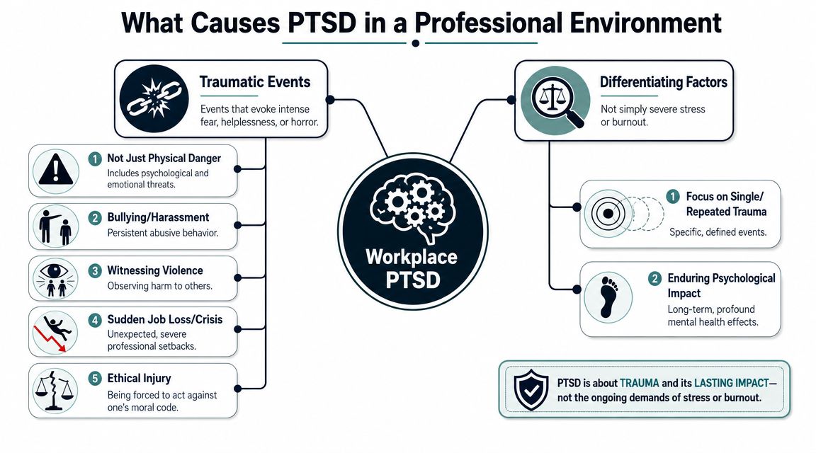 What Causes PTSD in a Professional Environment