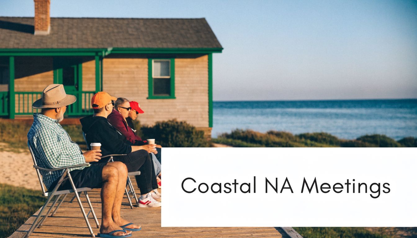 A group of people sitting in chairs on a wooden deck by the ocean at sunset.